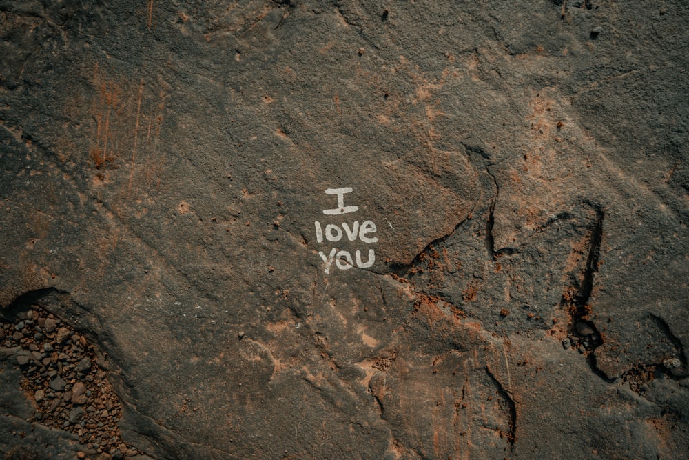 I love you-printed surface