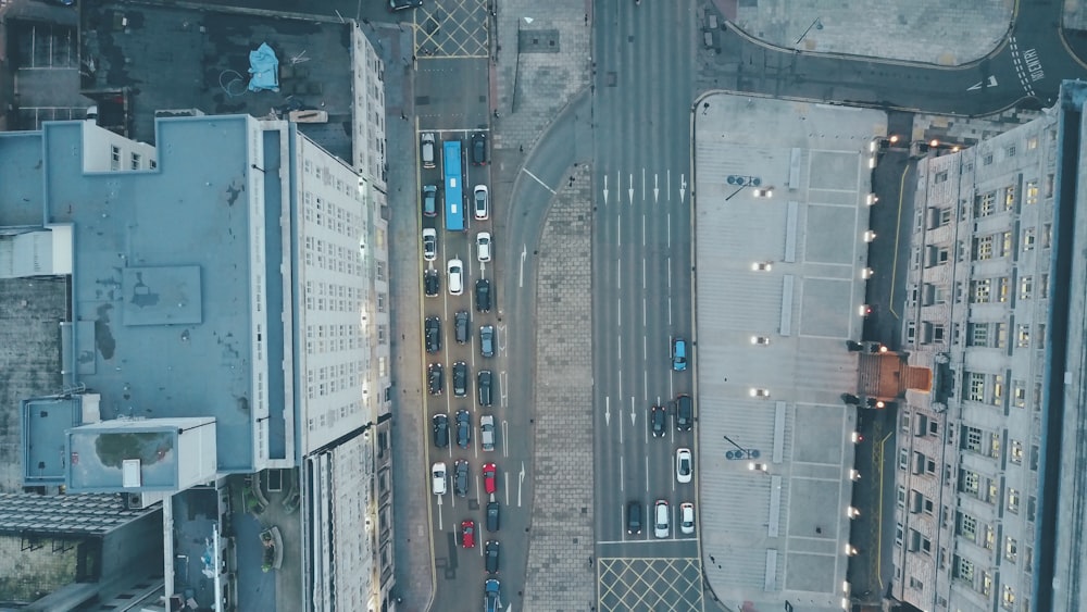 aerial photography of high-rise buildings