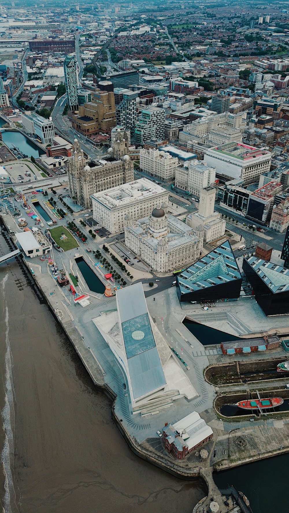 aerial photography of high-rise buildings