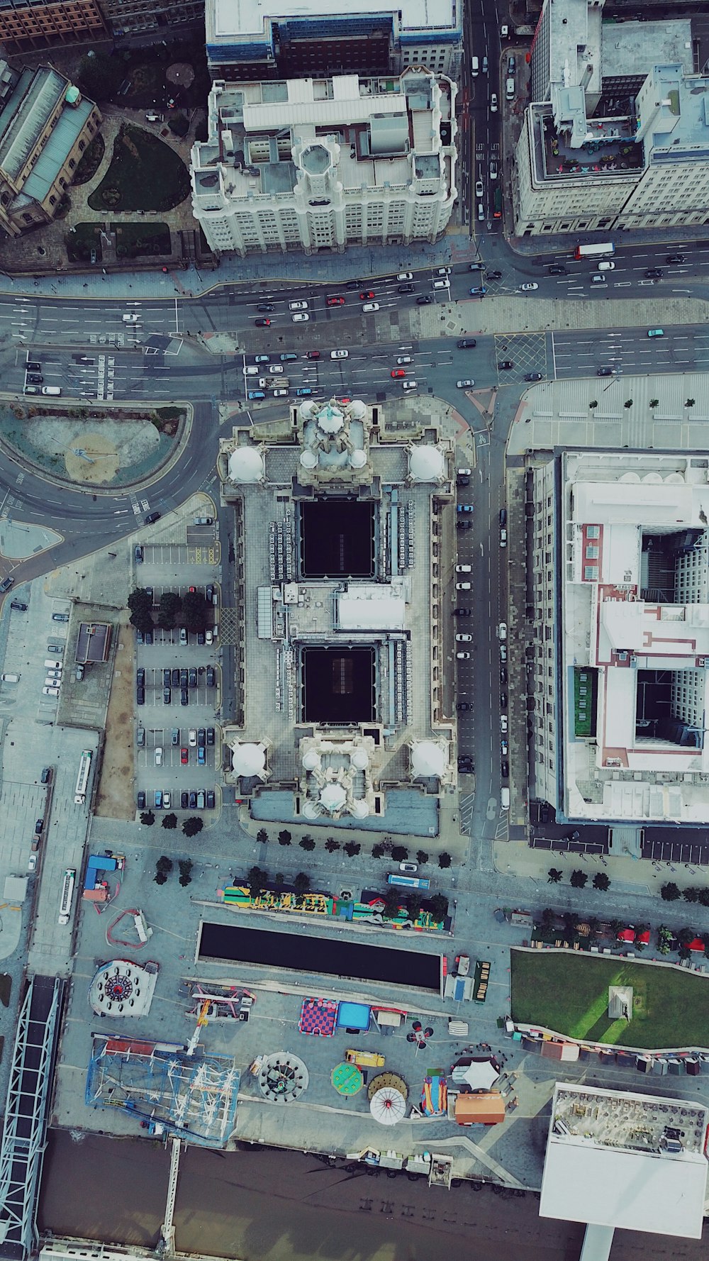 aerial photography of high-rise buildings