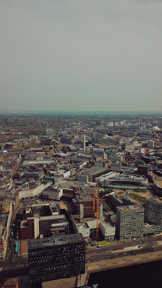 aerial photography of buildings in Liverpool United Kingdom