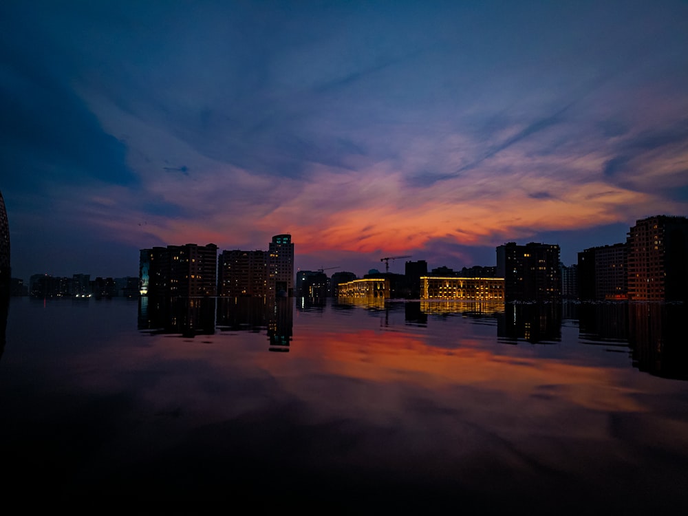 cityscape by water