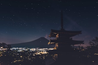 A professional portrait of the Stellar Ryusei leadership team standing confidently against the Tokyo skyline at sunrise, with Mount Fuji softly glowing in the background.