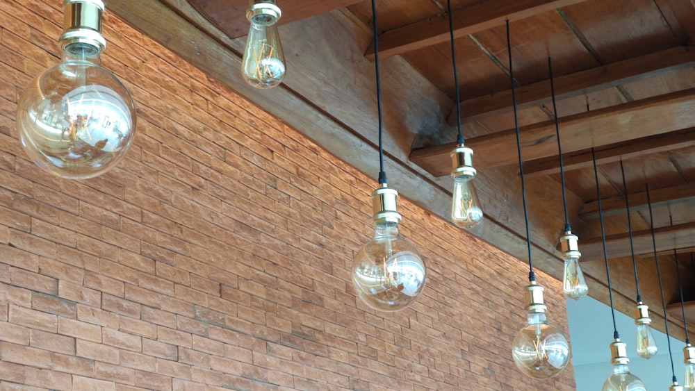 turned-on pendant lamps
