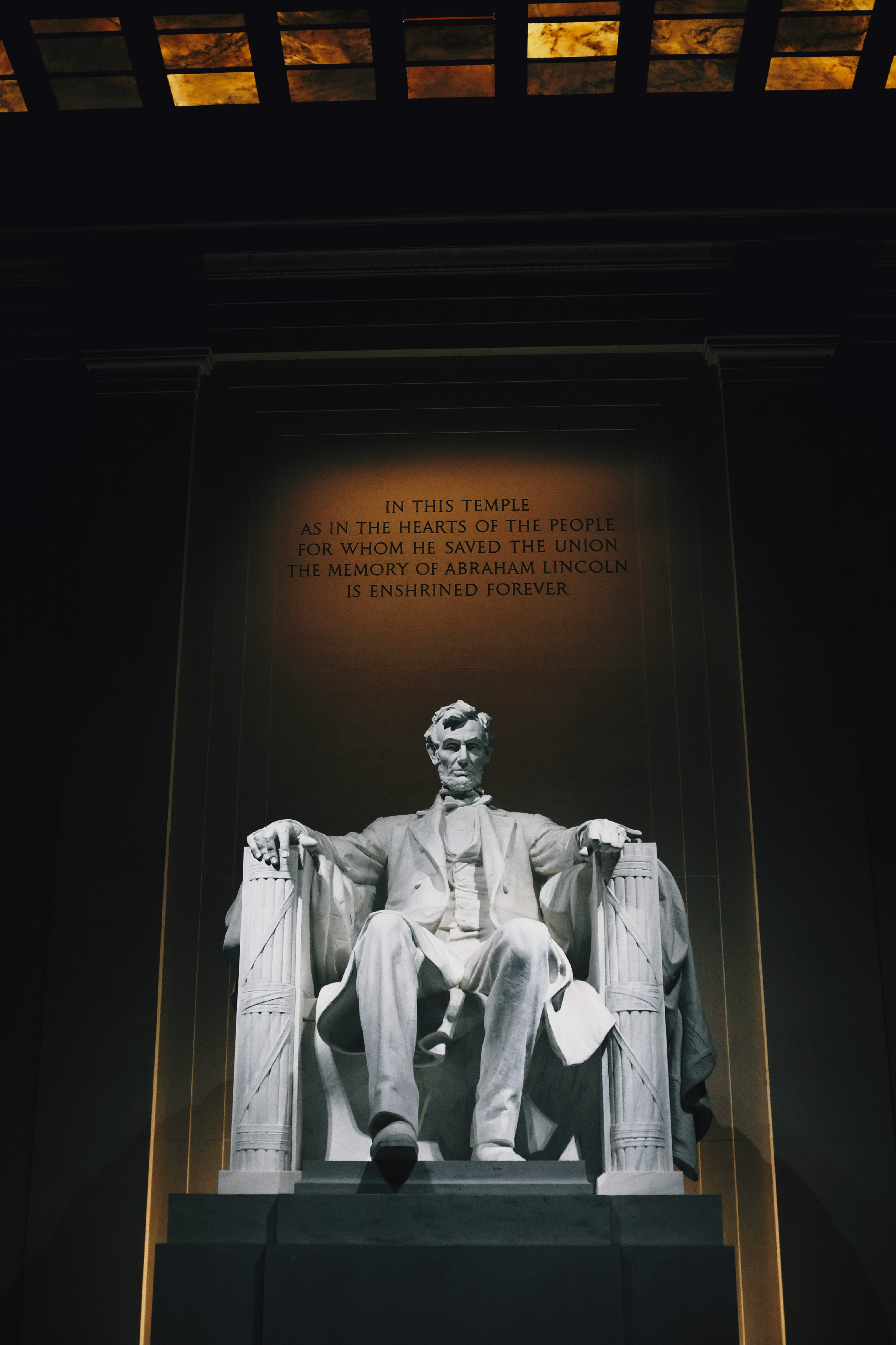 Lincoln Memorial at night in Washington DC.