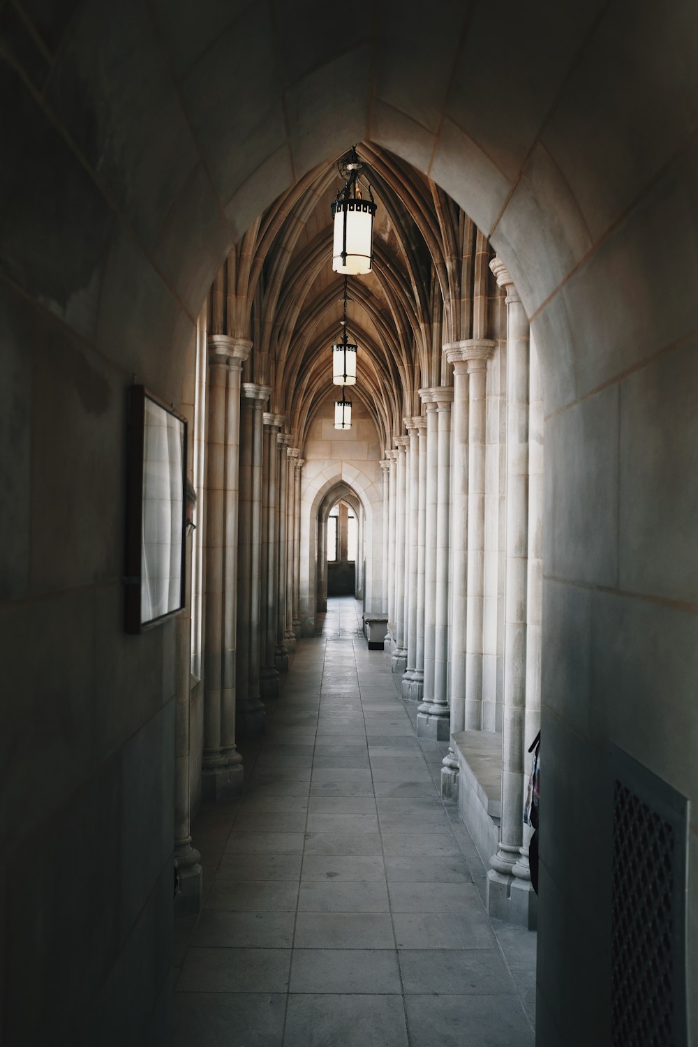 Allée avec lumières