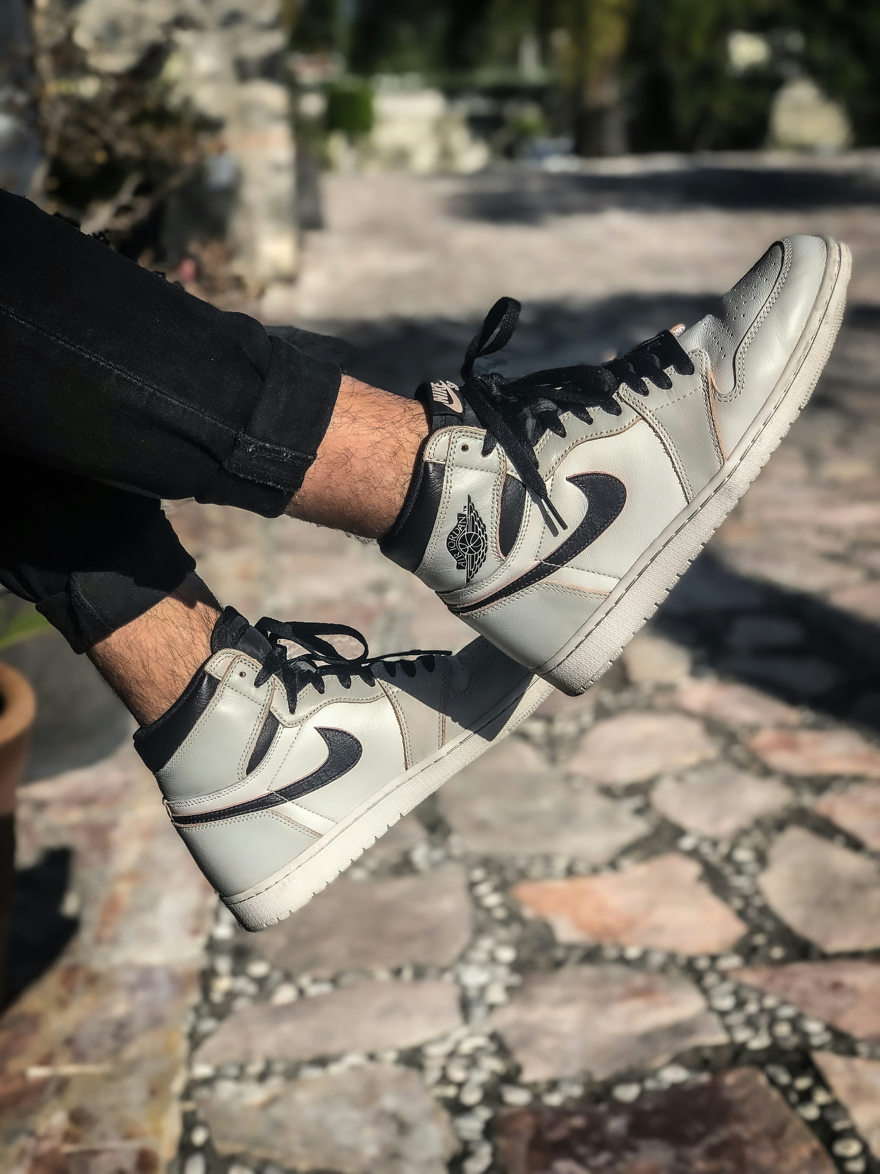 white black retro jordans