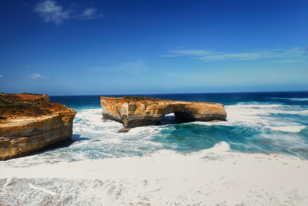 rock formation on beach