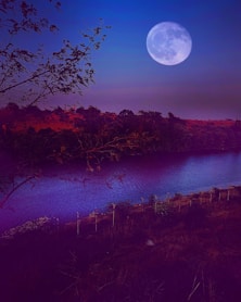 water under full moon