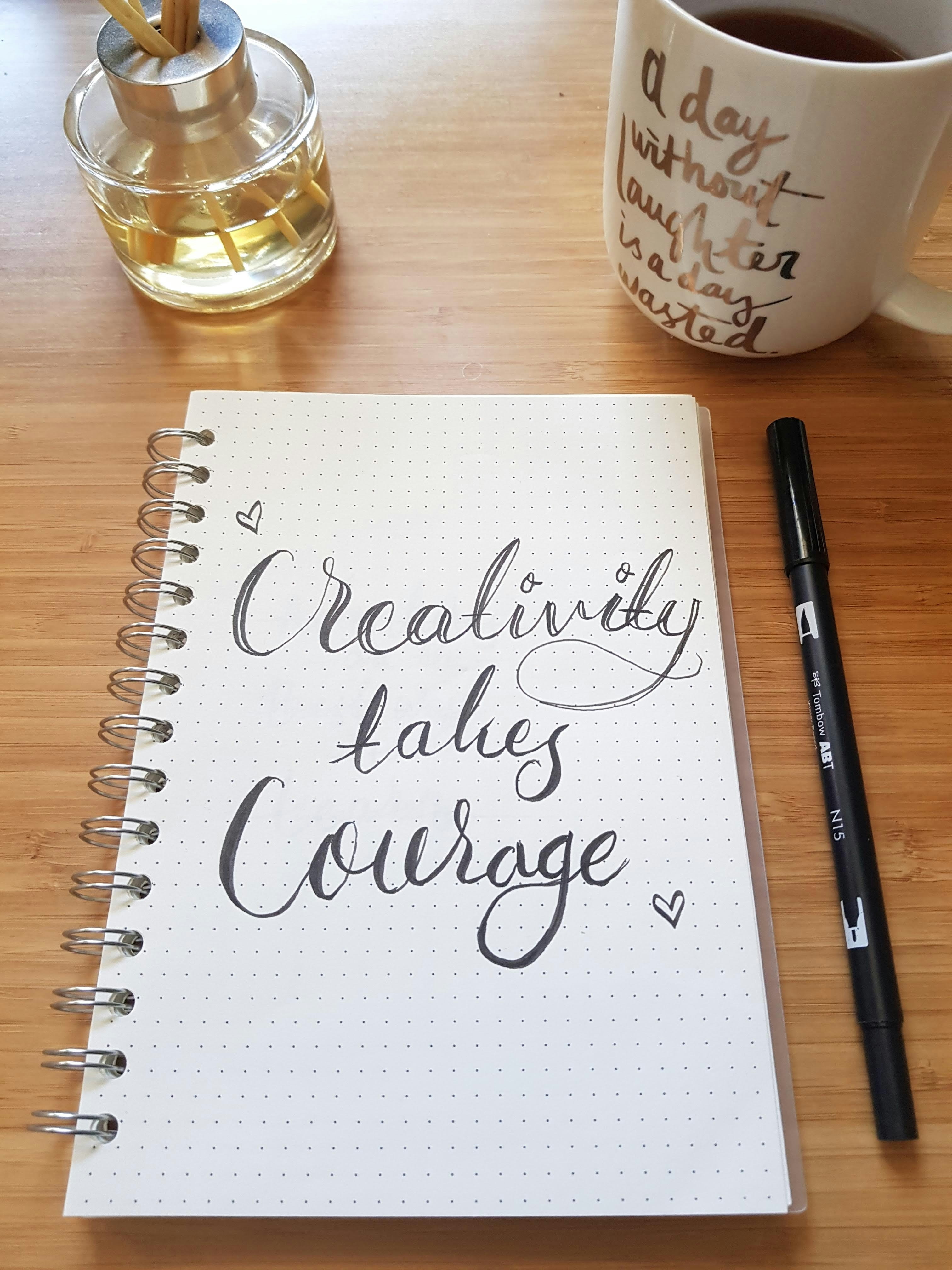Calligraphy Quotes - Creativity takes Courage 2
