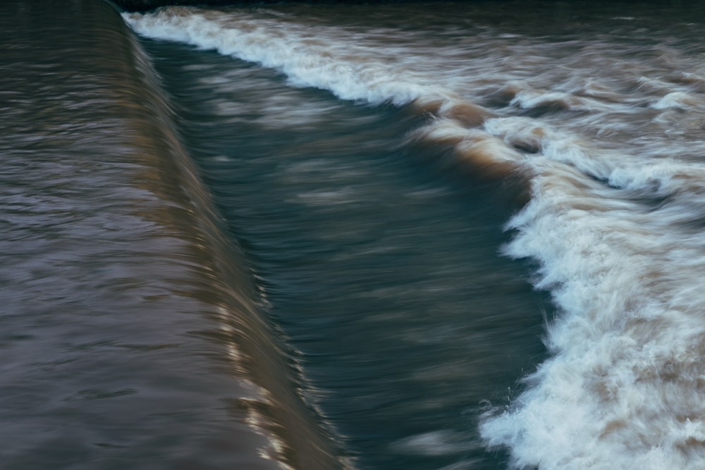 waves rushed to shore