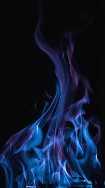 blue and purple flame