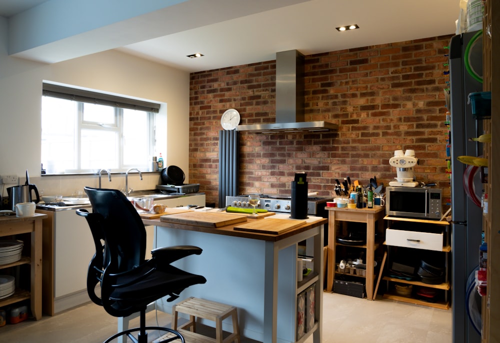 rolling chair in kitchen