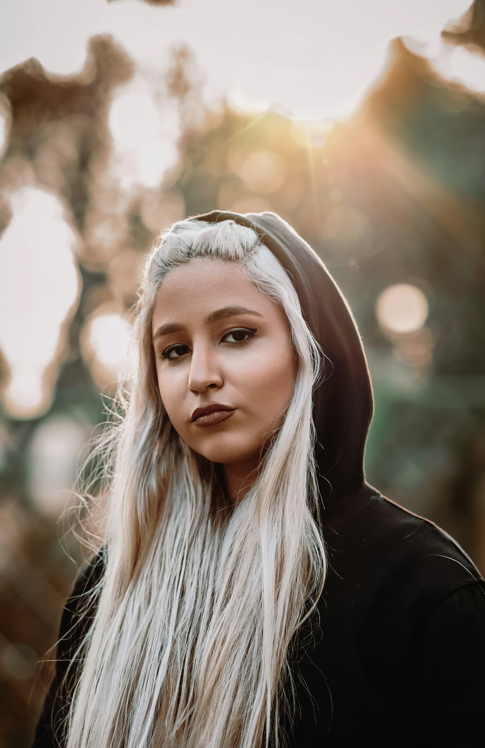 woman looking at the camera during day