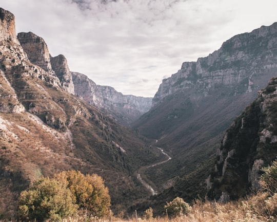 mountain ranges in Vikos National Park Greece