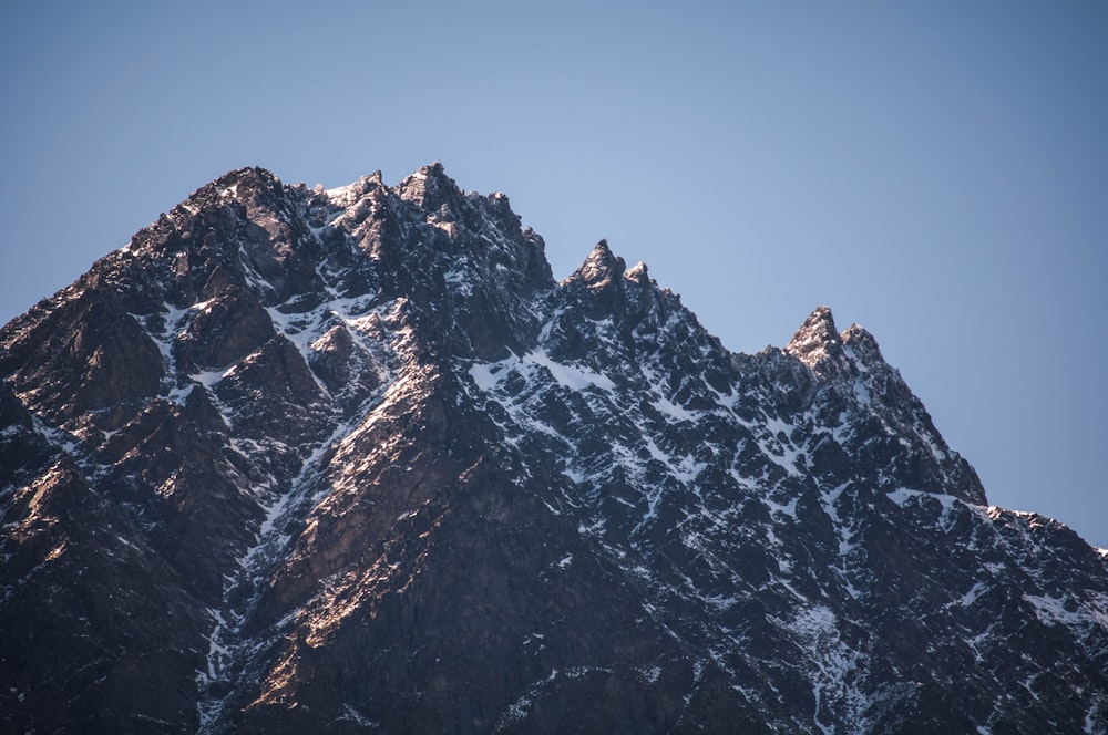 summit view of mountain covered with snow