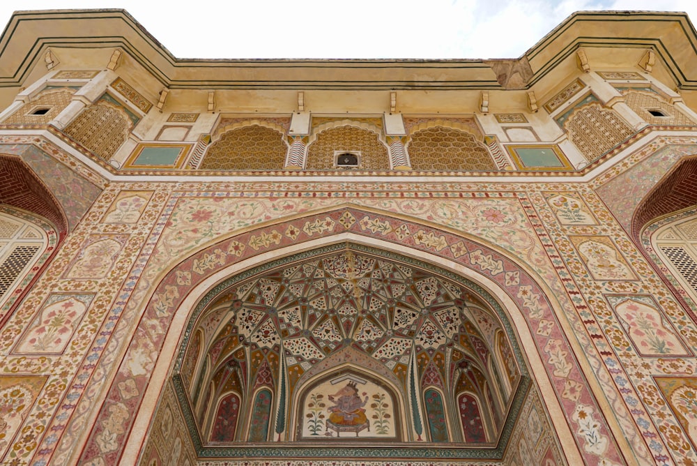 architectural photography of brown building