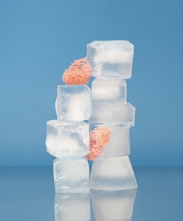 stack of ice cubes