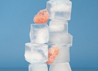 stack of ice cubes