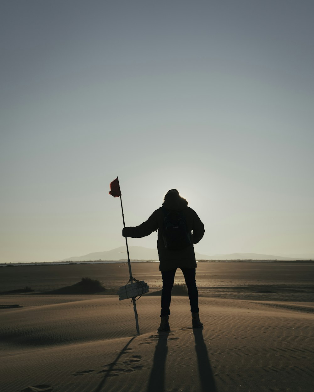 man holding flag photograph