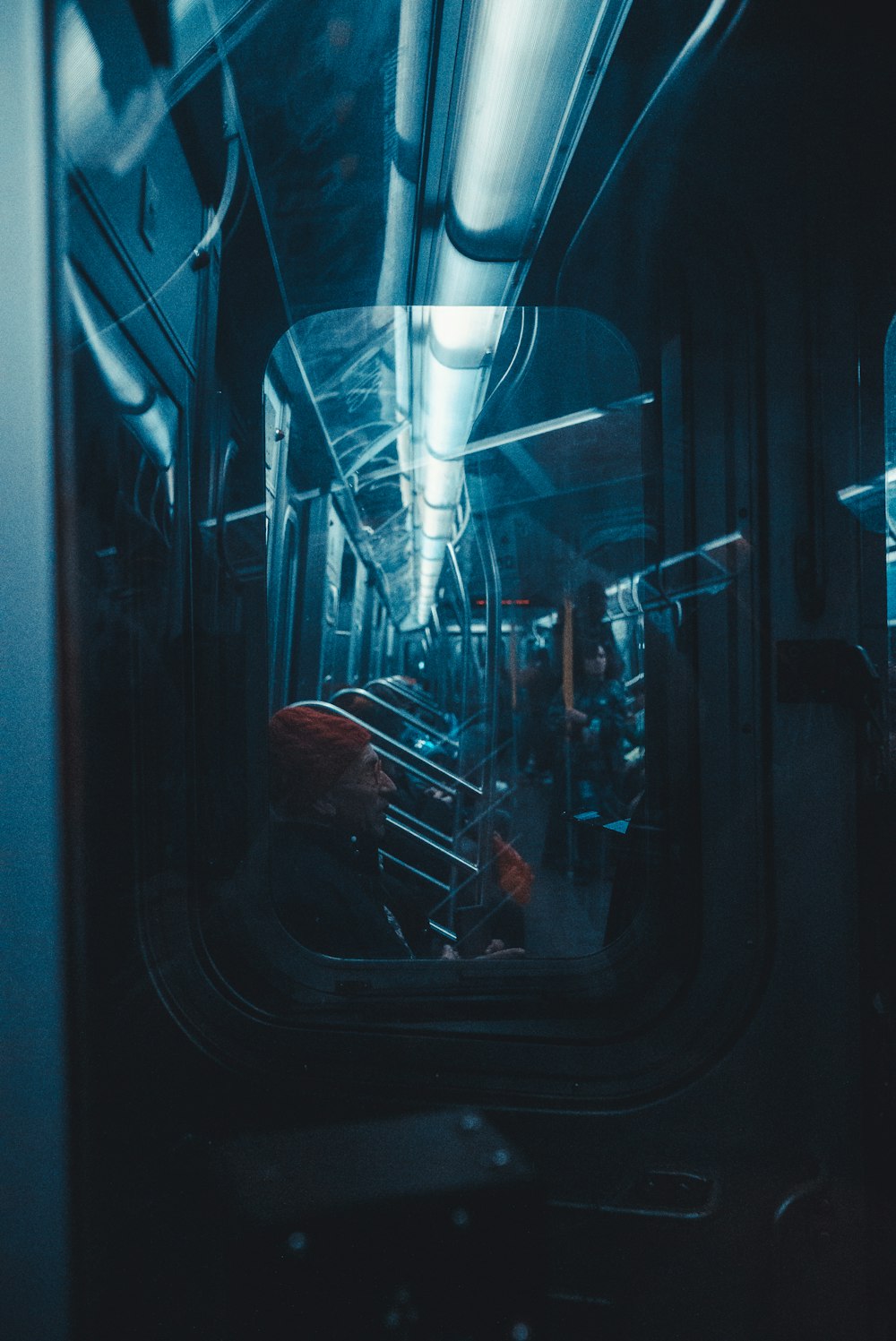 people sitting inside train