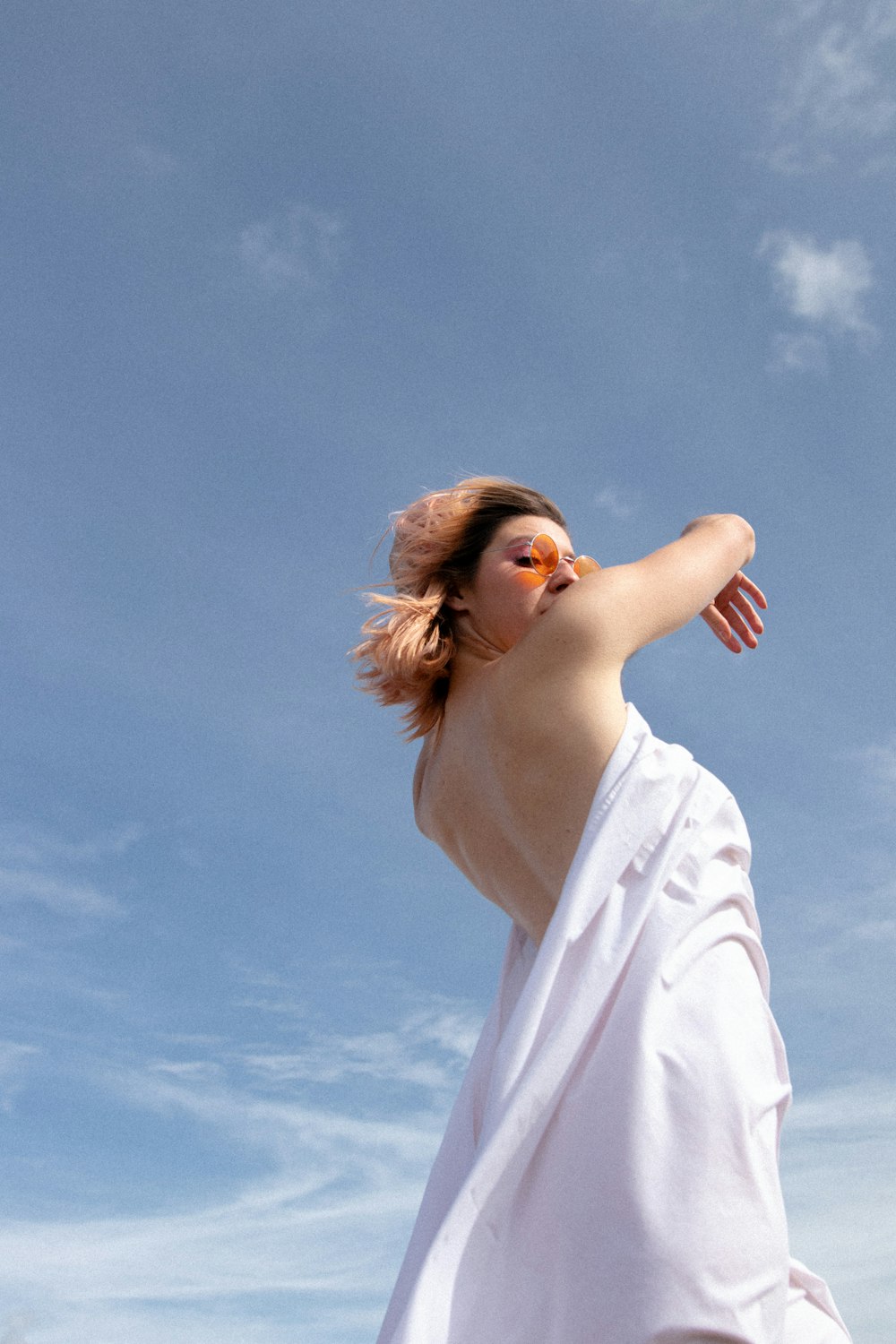 woman wearing white dress photograph