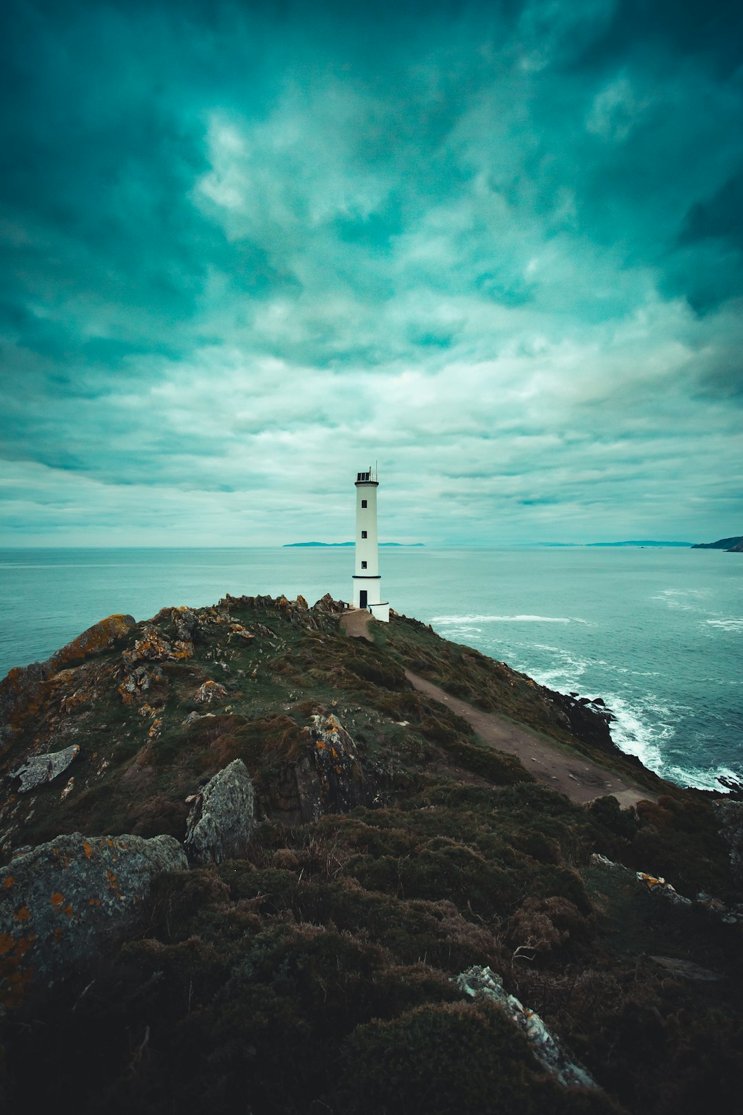 white painted lighthouse view