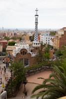 A vibrant sketch of a fantastical cityscape filled with whimsical buildings