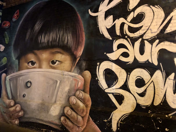 A peaceful moment of a child holding a bowl, eyes bright with hope and gratitude.