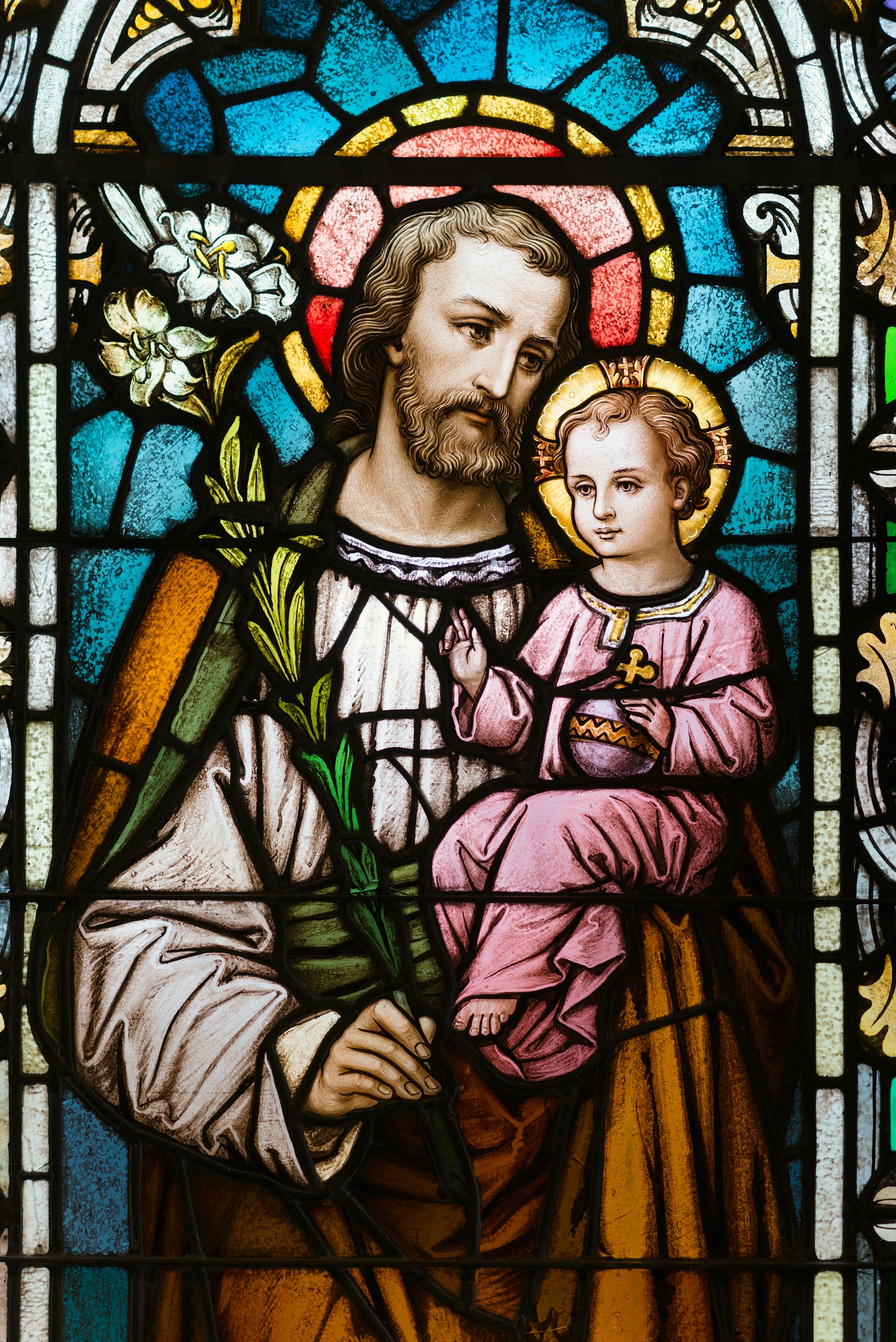 Saint Joseph stained glass