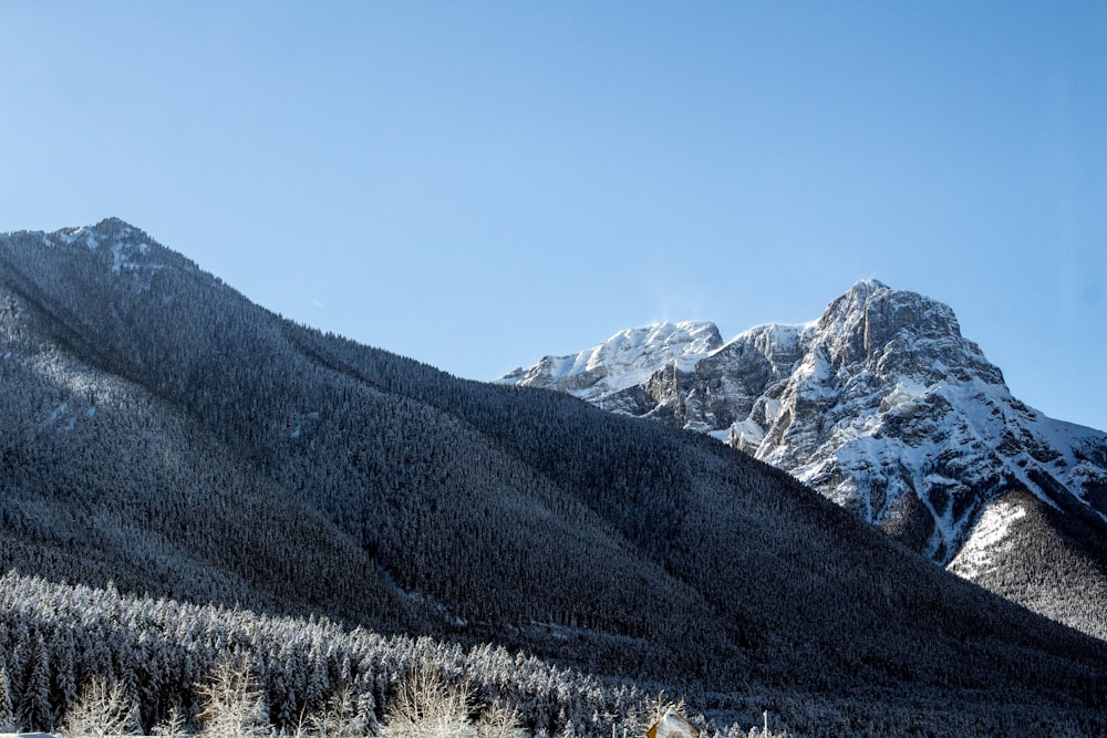 montagna grigia e bianca