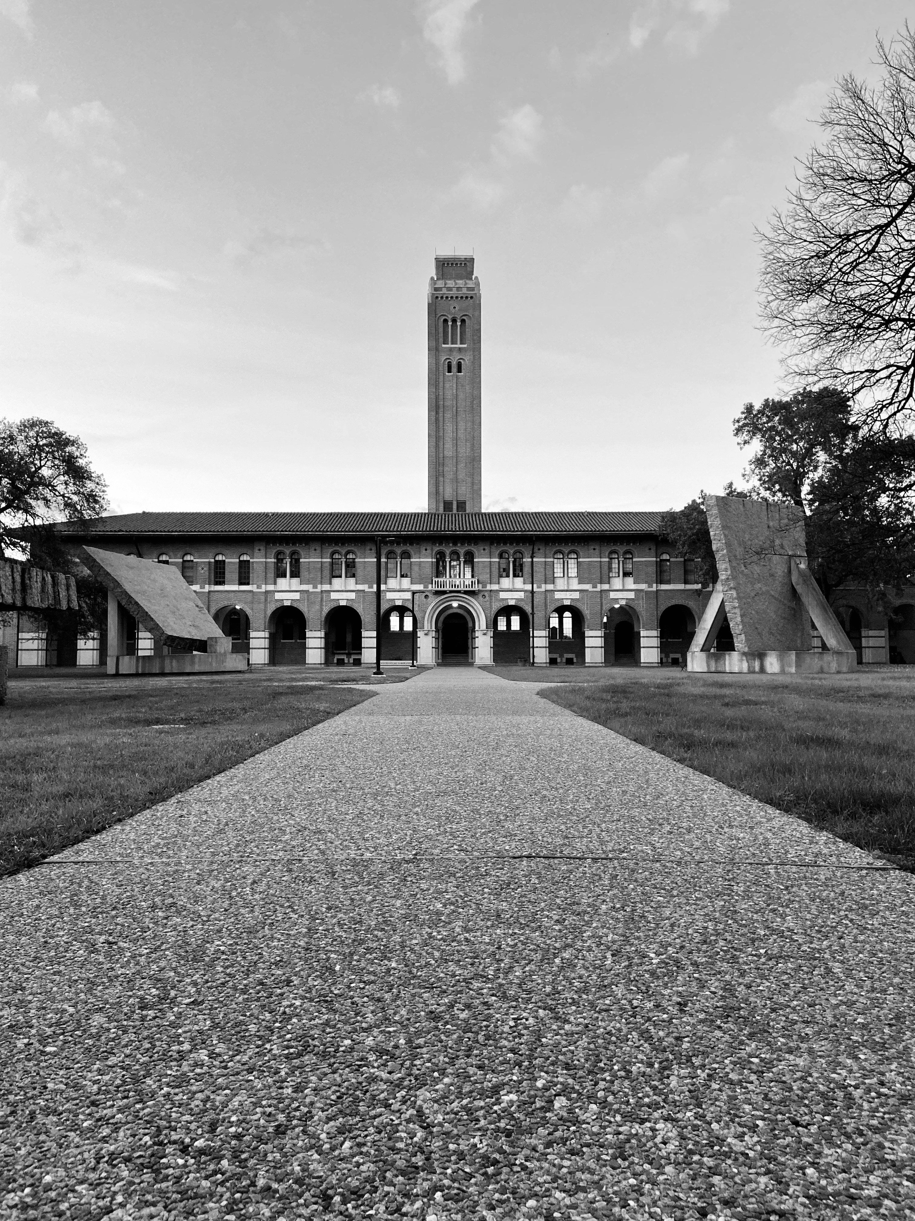 grayscale photography of building during daytime