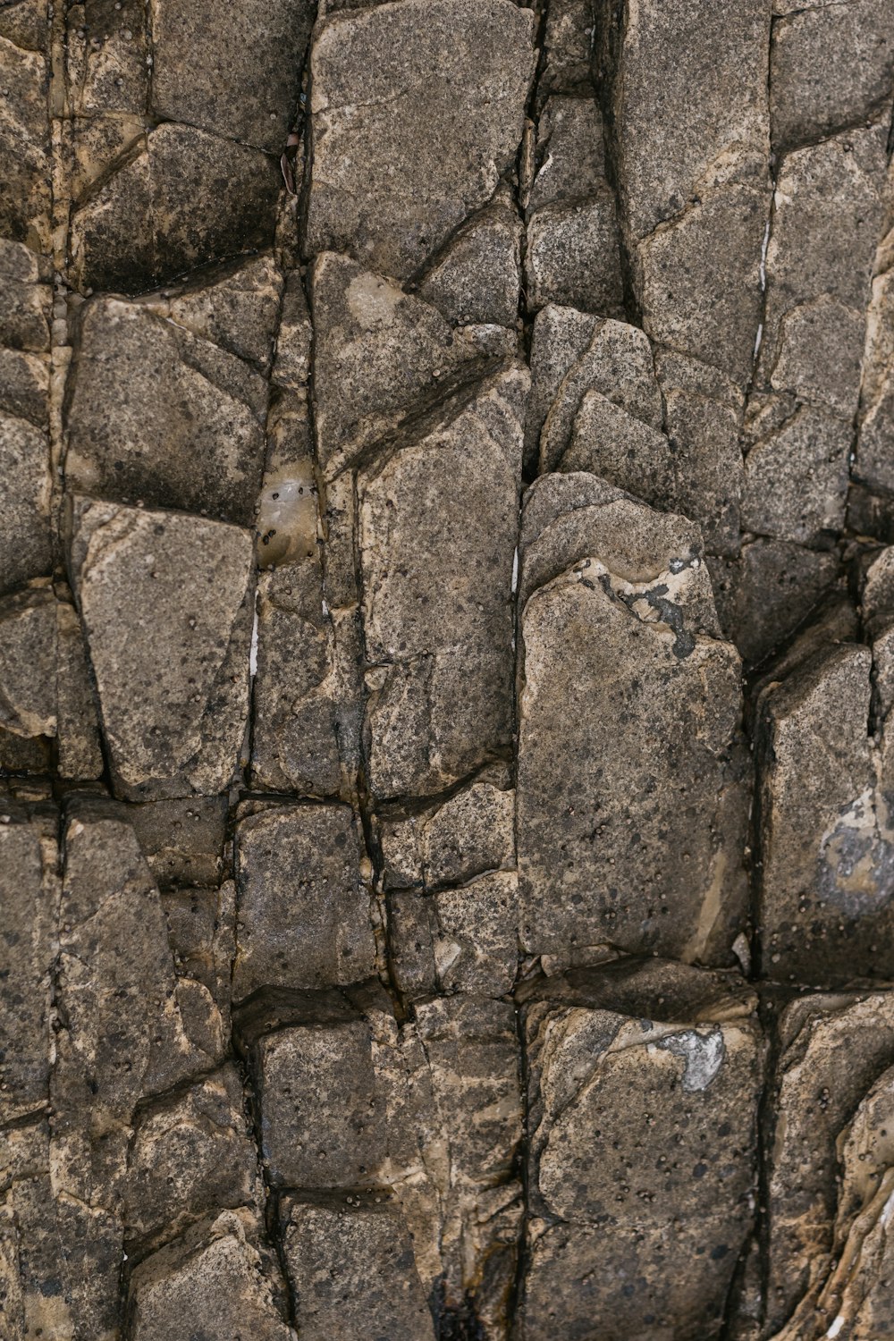 a close up view of a rock formation