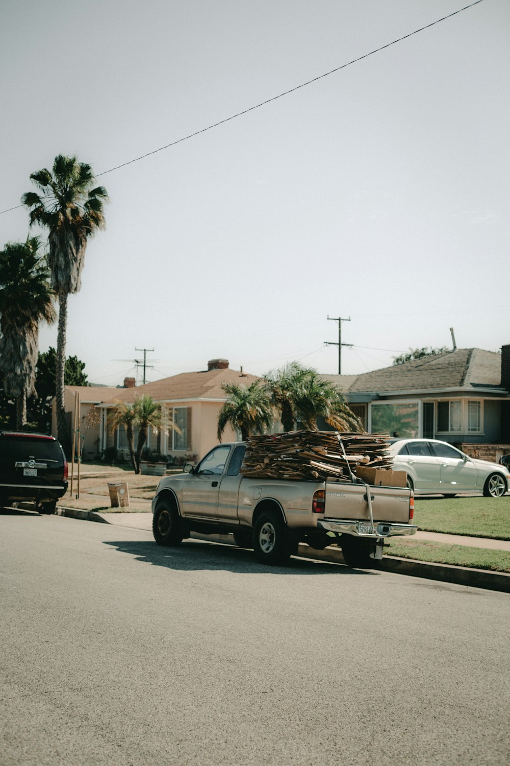 parked pick-up truck