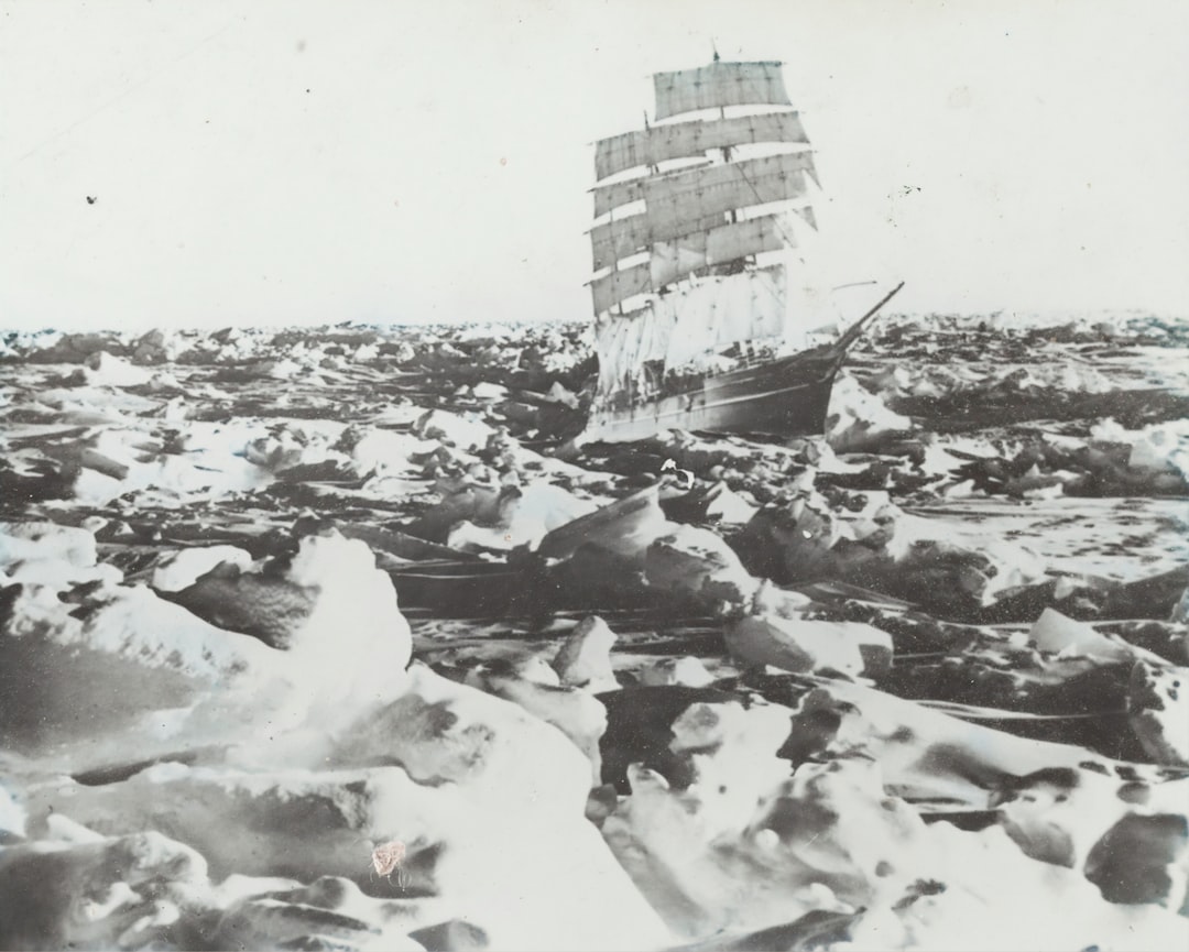Lantern Slide - The Ship Discovery, Superimposed on Heavy Pack Ice, BANZARE Voyage 1, Antarctica, 1929-1930
Photographer: Frank Hurley