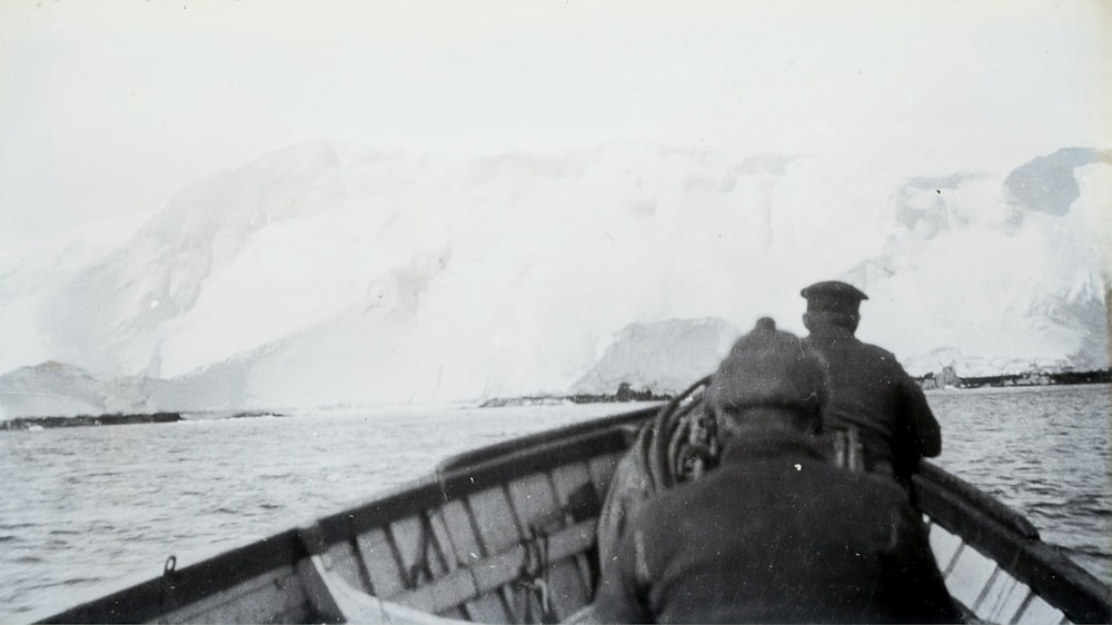 man riding boat