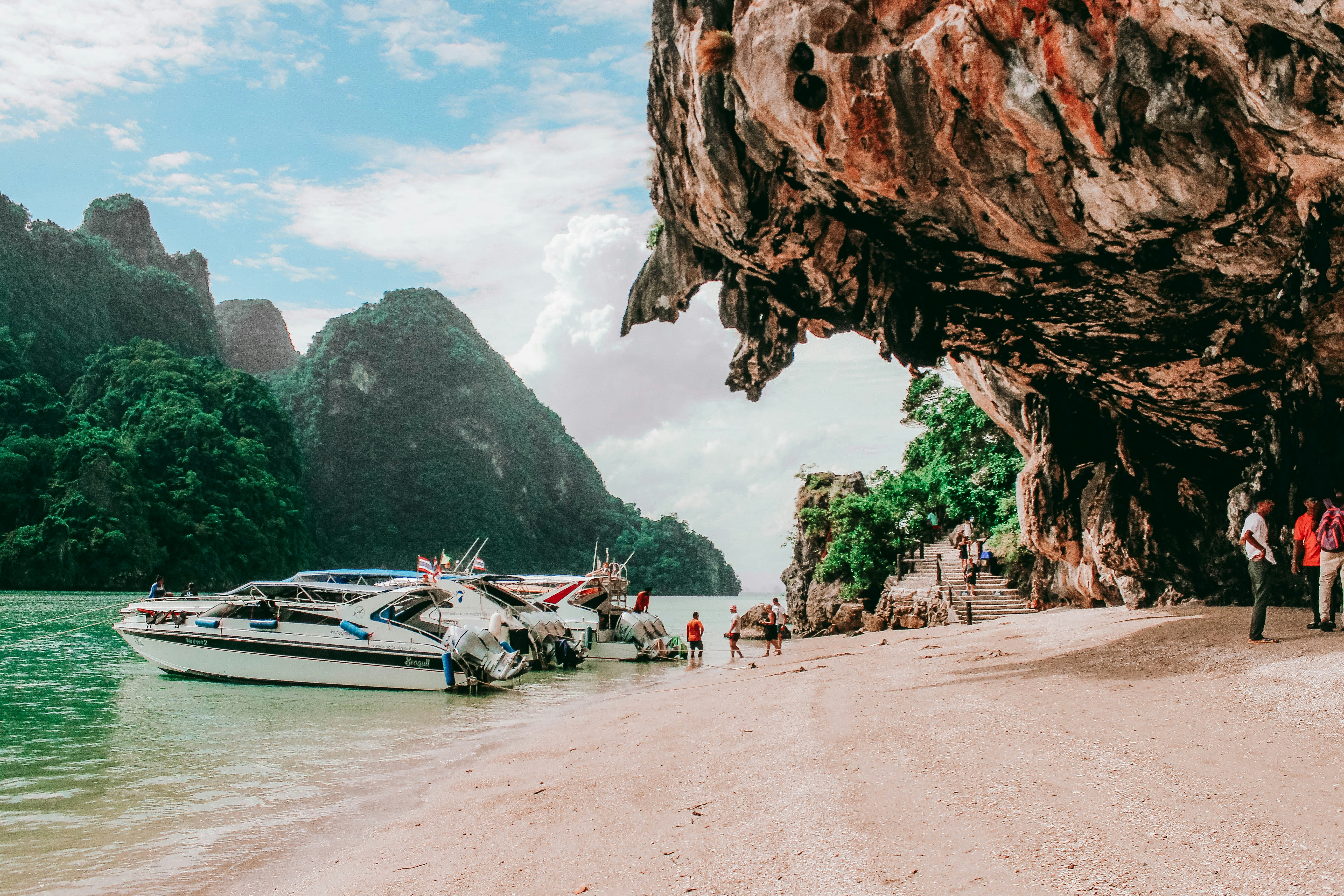 A tropical beach at James Bond Island in Thailand