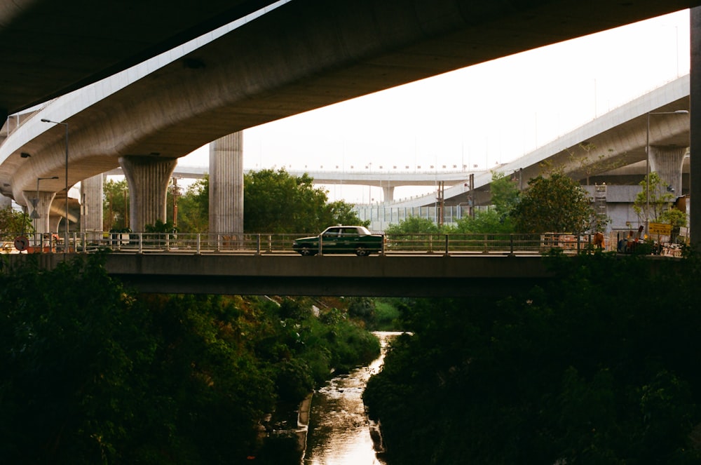 car on bridge