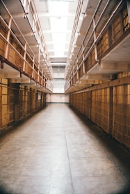 empty hallway of prison