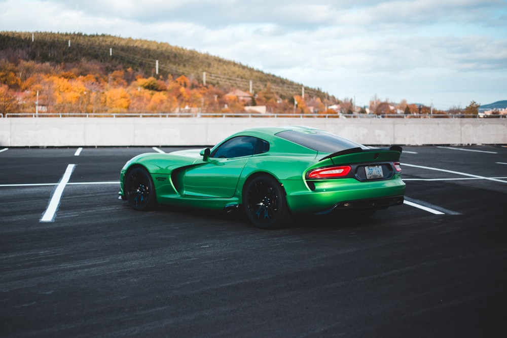 green luxury car