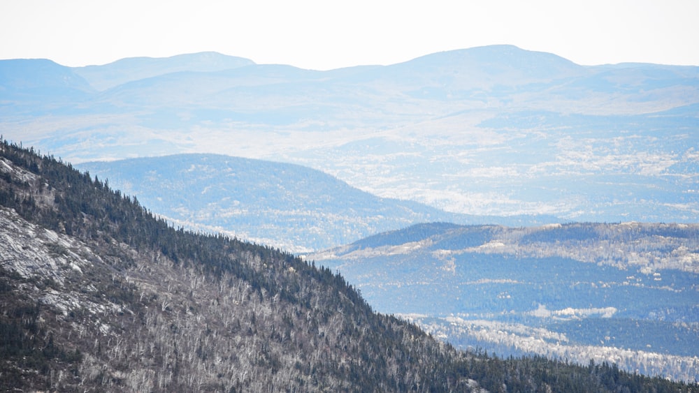 top view of mountains