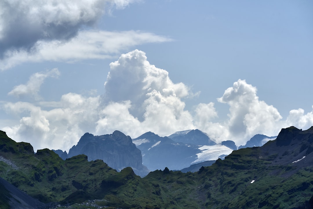 hills under white cloud