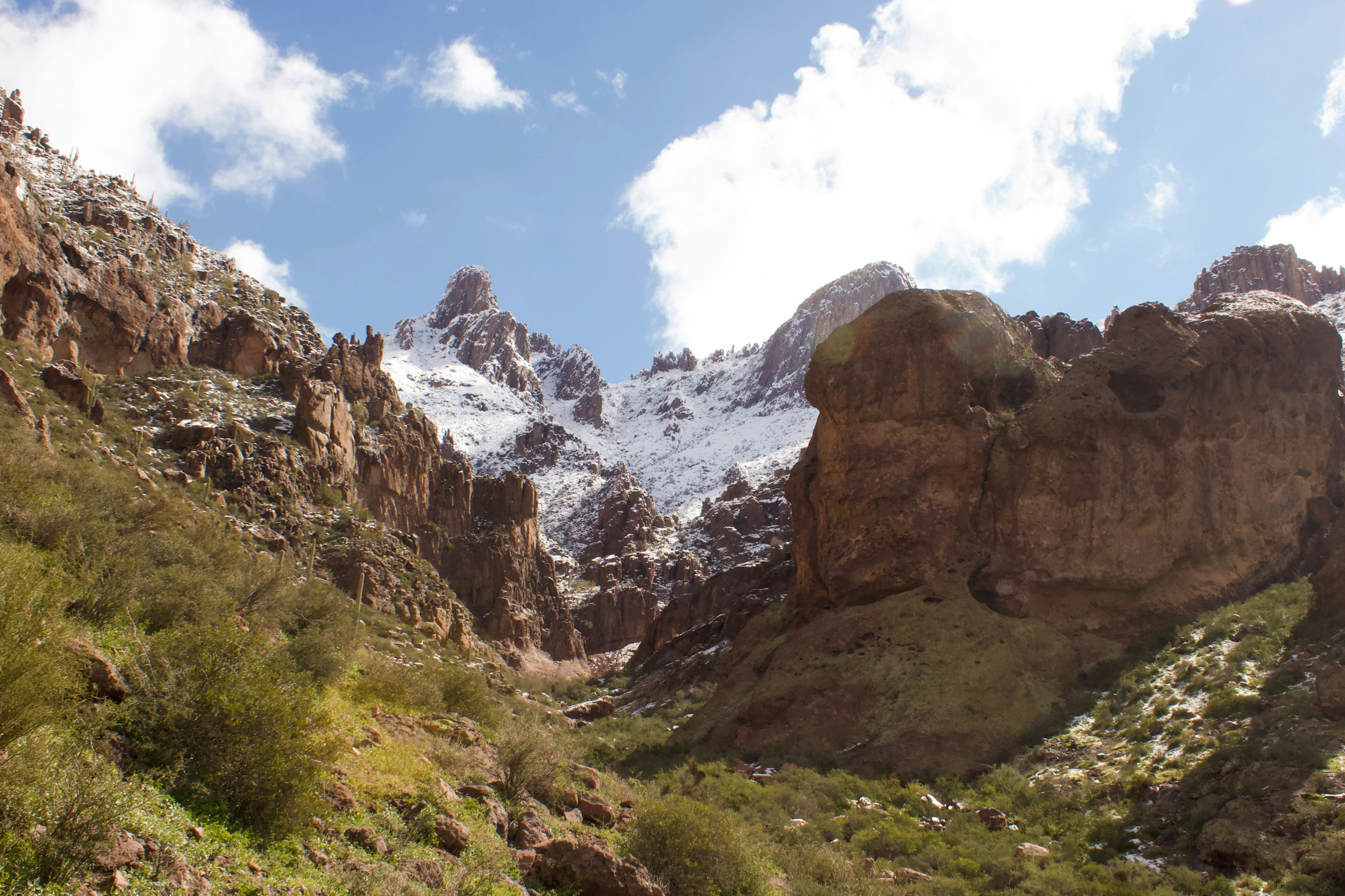 rocky and glacier mountains during day