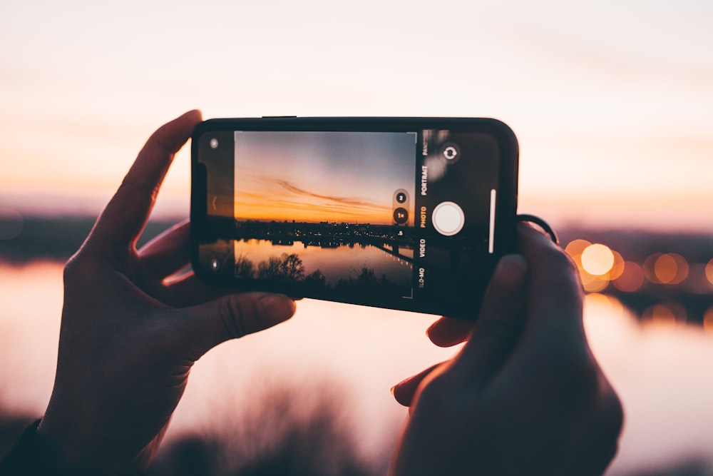 person holding smartphone