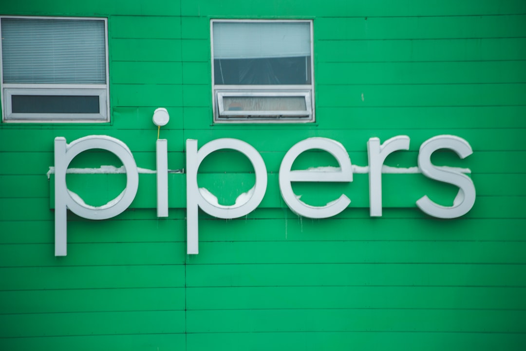 white Pipers signage