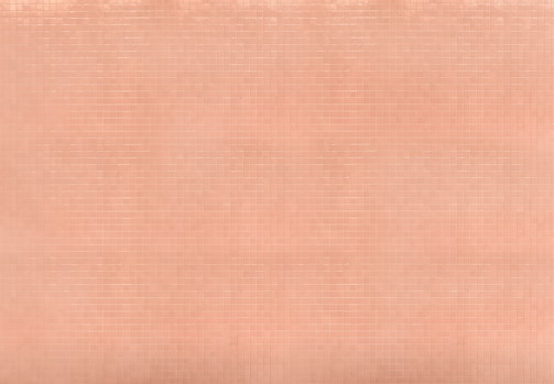 A grid pattern of peach-colored tiles creates a uniform surface, with each tile having a subtle glossy finish that reflects light.