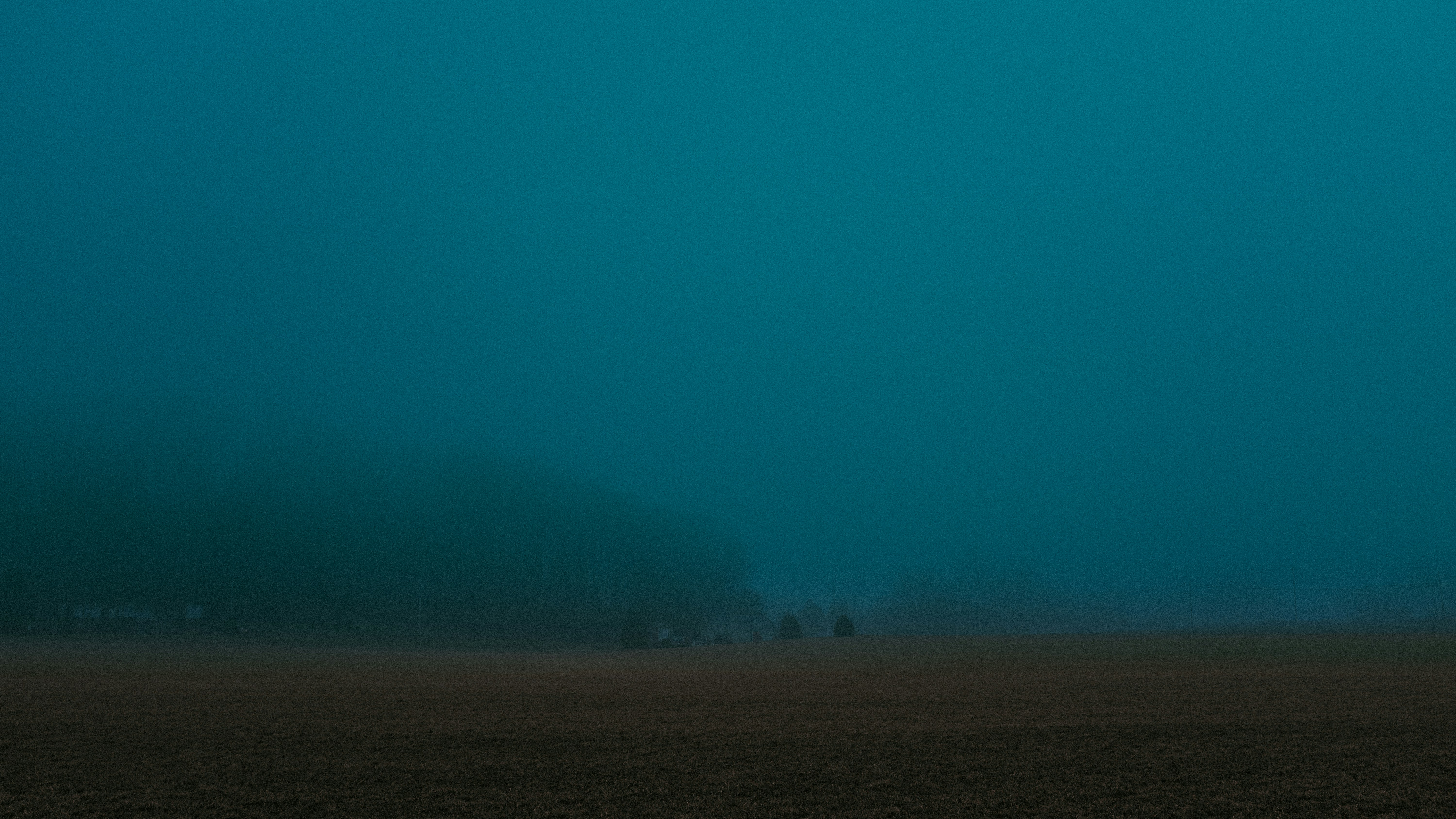 empty field during foggy weather, 