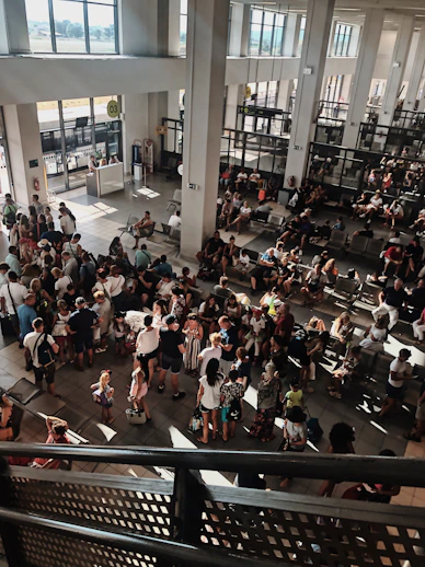 crowd of people inside building