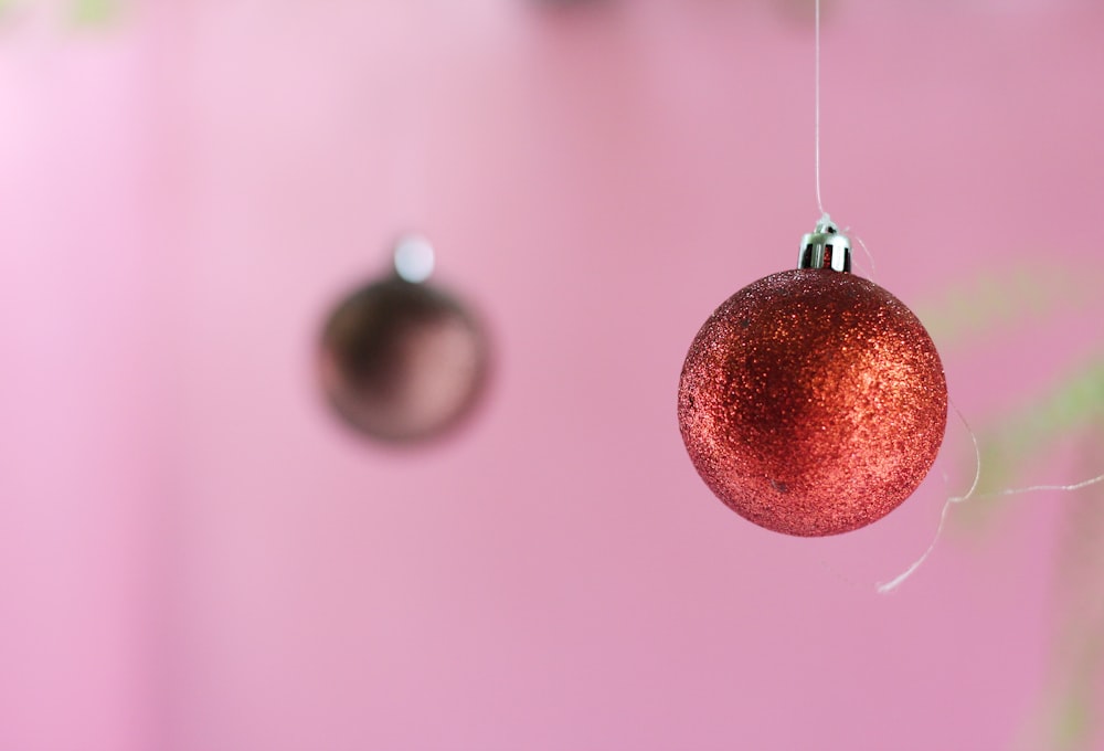 red Christmas baubles