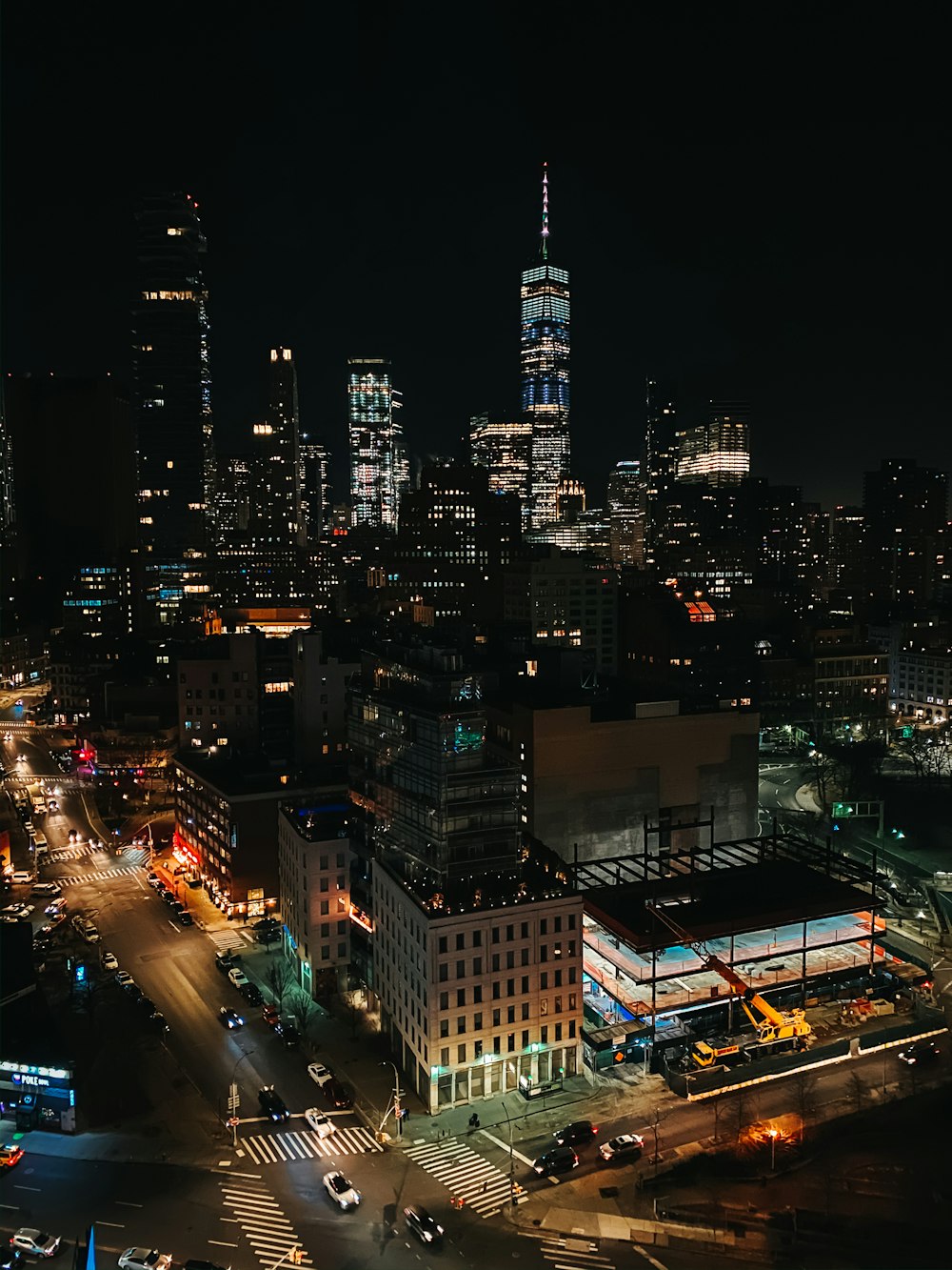 lighted metropolitan building during nighttime